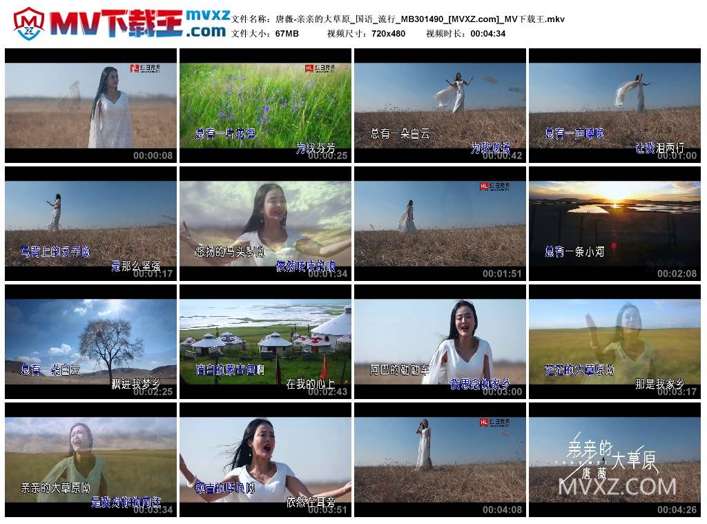 唐薇-亲亲的大草原_国语_流行_MB301490